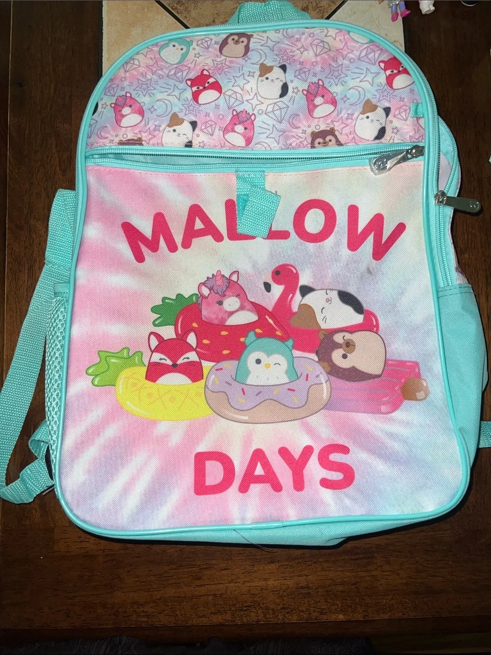 Squishmallows Kids Backpack - Pink, Teal, Purple
